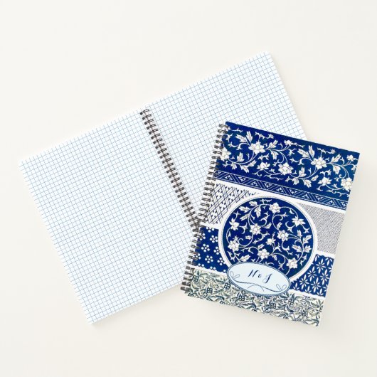 Klassische Blumendekoration Print Notizblock (Innenseite)