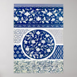 Klassische Blumendekoration Print Poster