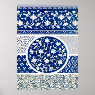 Klassische Blumendekoration Print Poster