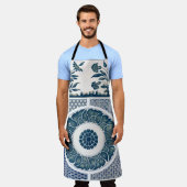 Klassische Blumendekoration Print Schürze (Getragen)