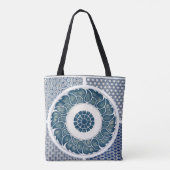 Klassische Blumendekoration Print Tasche (Rückseite)