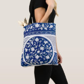 Klassische Blumendekoration Print Tasche (Von Nahem)