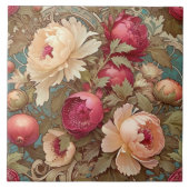 Klassische Blumenfruchtdekoration Keramik Tile Fliese (Vorderseite)