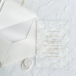 Klassische Blumenhochzeit Acryleinladungen