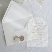 Klassische Blumenhochzeit Acryleinladungen