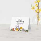 Klassische Blumenjubiläumskarte Karte (Gelbe Blume)