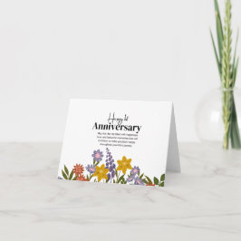 Klassische Blumenjubiläumskarte Karte