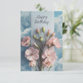 Klassische Blumenkarte zum Geburtstag (Stehend Vorderseite)