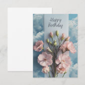 Klassische Blumenkarte zum Geburtstag (Vorne/Hinten)