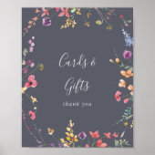 Klassische Blumenkarten und Geschenkgutscheine Poster (Vorne)