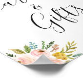 Klassische Blumenkarten und Geschenkgutscheine Poster (Ecke)