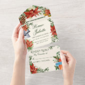 Klassische Blumenkirche All In One Einladung (Abreißen)