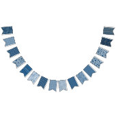 Klassische Blumenmuster von Blue Boho | Schöne Wimpelkette (Alle)