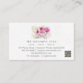 *~* Klassische Blumenstrauß-Rose QR FOTO AR26 Vint Visitenkarte (Rückseite)