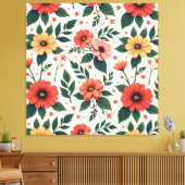 Klassische Blumensymmetrie Leinwanddruck (Insitu (Wohnzimmer))