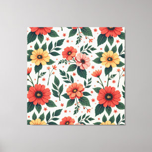 Klassische Blumensymmetrie Leinwanddruck