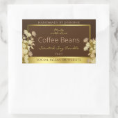 Klassische Blumenverpackungsmarken Braungold Rechteckiger Aufkleber (Tasche)