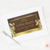 Klassische Blumenverpackungsmarken Braungold Rechteckiger Aufkleber (Umschlag)