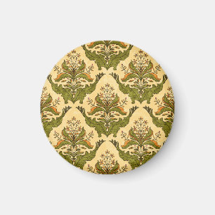 Klassische Blumenwallpaper: stilisierter Damast. Magnet