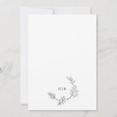 Klassische Blumenzeremonie Einladung (Rückseite)