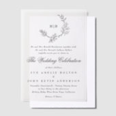 Klassische Blumenzeremonie Pergament Einladungen (Versetzt)