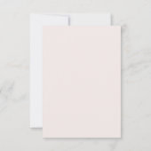 Klassische Blush-Wildblume-Hochzeitmenü-UAWG RSVP Karte (Rückseite)