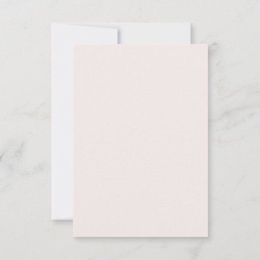 Klassische Blush-Wildblume-Hochzeitmenü-UAWG RSVP Karte (Rückseite)