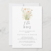 Klassische Blush Wildblume I GRILLEN Engagement Pa Einladung (Vorderseite)