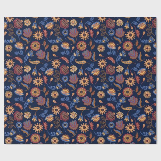 Klassische Blüte Geschenkpapier (Flach)