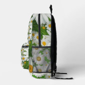 Klassische Blütenmuster Weiße Blumenfelder Grün Bedruckter Rucksack (Rechts)