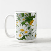 Klassische Blütenmuster Weiße Blumenfelder Grün Kaffeetasse (Links)