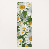 Klassische Blütenmuster Weiße Blumenfelder Grün Yogamatte (Vorderseite)
