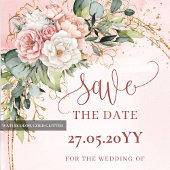 Klassische Böhmische Helle Rosa Blumen Save The Da Date