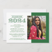 KLASSISCHE BOLD-KLASSE VON 2024 ABSCHLUSS EINLADUNG (Vorderseite)