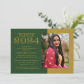 KLASSISCHE BOLD-KLASSE VON 2024 ABSCHLUSS EINLADUNG (Stehend Vorderseite)