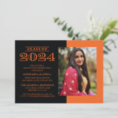 KLASSISCHE BOLD-KLASSE VON 2024 ABSCHLUSS EINLADUNG (Stehend Vorderseite)