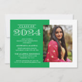 KLASSISCHE BOLD-KLASSE VON 2024 ABSCHLUSS EINLADUNG (Vorderseite)