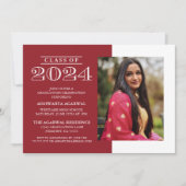 KLASSISCHE BOLD-KLASSE VON 2024 ABSCHLUSS EINLADUNG (Vorderseite)