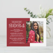 KLASSISCHE BOLD-KLASSE VON 2024 ABSCHLUSS EINLADUNG (Stehend Vorderseite)