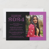 KLASSISCHE BOLD-KLASSE VON 2024 ABSCHLUSS EINLADUNG (Vorderseite)