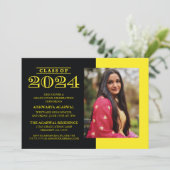 KLASSISCHE BOLD-KLASSE VON 2024 ABSCHLUSS EINLADUNG (Stehend Vorderseite)