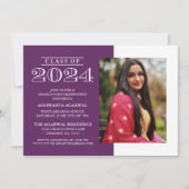 KLASSISCHE BOLD-KLASSE VON 2024 ABSCHLUSS EINLADUNG (Vorderseite)