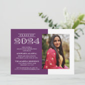 KLASSISCHE BOLD-KLASSE VON 2024 ABSCHLUSS EINLADUNG (Stehend Vorderseite)