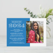 KLASSISCHE BOLD-KLASSE VON 2024 ABSCHLUSS EINLADUNG (Stehend Vorderseite)