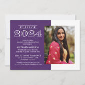 KLASSISCHE BOLD-KLASSE VON 2024 ABSCHLUSS EINLADUNG (Vorderseite)