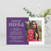 KLASSISCHE BOLD-KLASSE VON 2024 ABSCHLUSS EINLADUNG (Stehend Vorderseite)