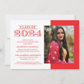 KLASSISCHE BOLD-KLASSE VON 2024 ABSCHLUSS EINLADUNG (Vorderseite)