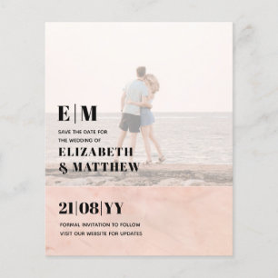 Klassische BOLD PHOTO OVERLAY Save-the-Date-Karten Flyer