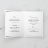 Klassische Border Schwarz-Weiß Hochzeit ohne Zeitg Einladung (Innenseite)