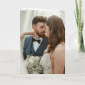 Klassische Border Schwarz-Weiß Hochzeit ohne Zeitg Einladung (Rückseite)